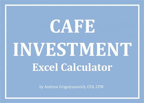 cafe investing - cafe jacu